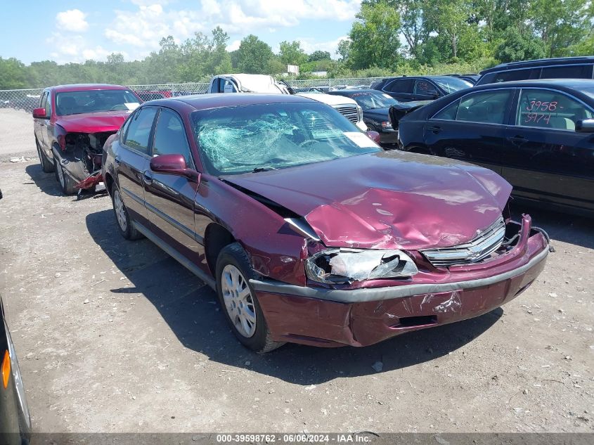 2003 Chevrolet Impala VIN: 2G1WF52E039383004 Lot: 39598762