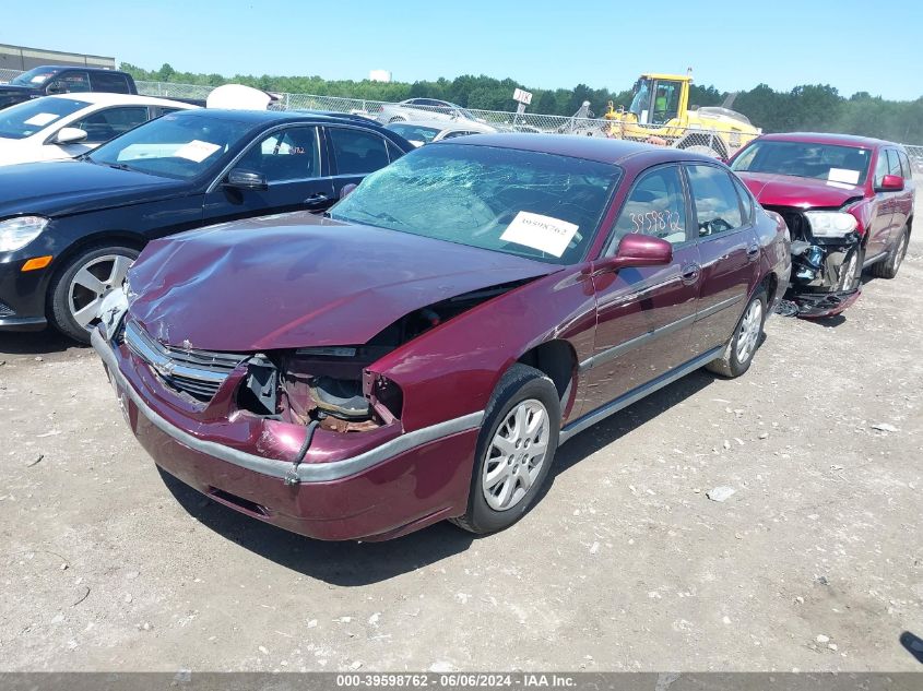 2003 Chevrolet Impala VIN: 2G1WF52E039383004 Lot: 39598762