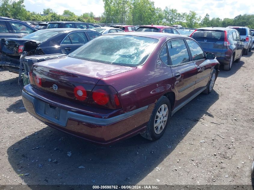 2003 Chevrolet Impala VIN: 2G1WF52E039383004 Lot: 39598762