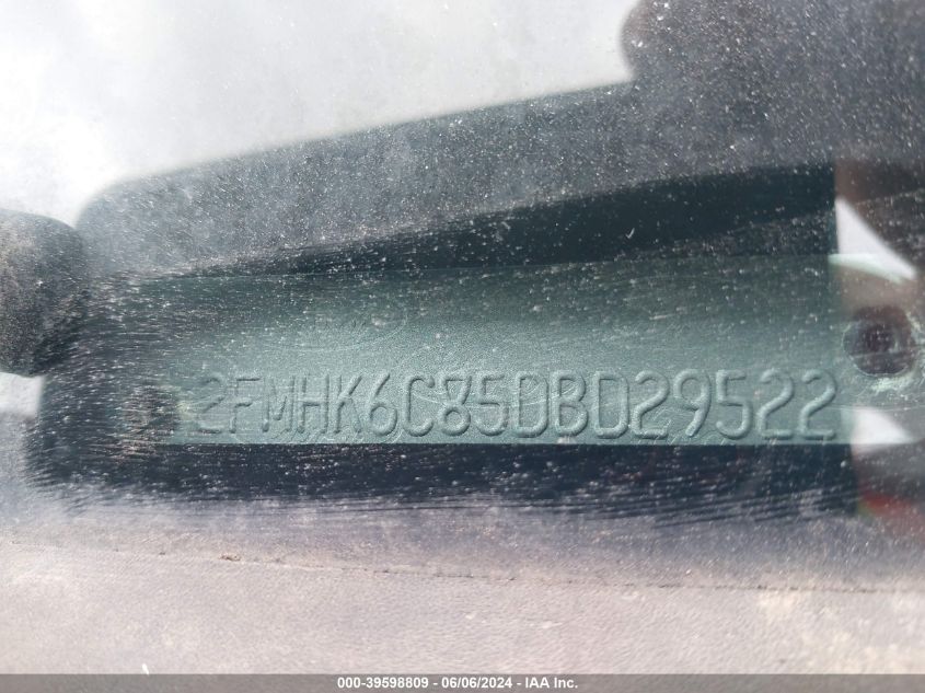 2013 Ford Flex Sel VIN: 2FMHK6C85DBD29522 Lot: 39598809