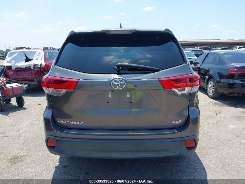 2018 Toyota Highlander Xle VIN: 5TDKZRFH5JS550146 Lot: 39599020