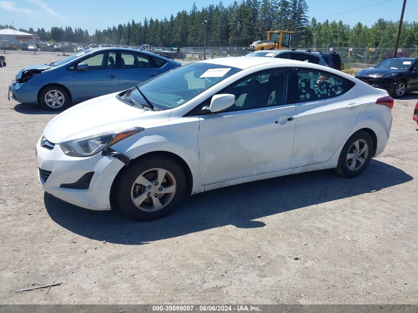 2014 Hyundai Elantra Se VIN: 5NPDH4AE2EH449489 Lot: 39599057