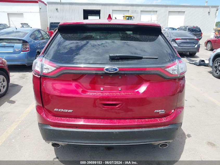 2016 Ford Edge Sel VIN: 2FMPK4J80GBB74126 Lot: 39599153