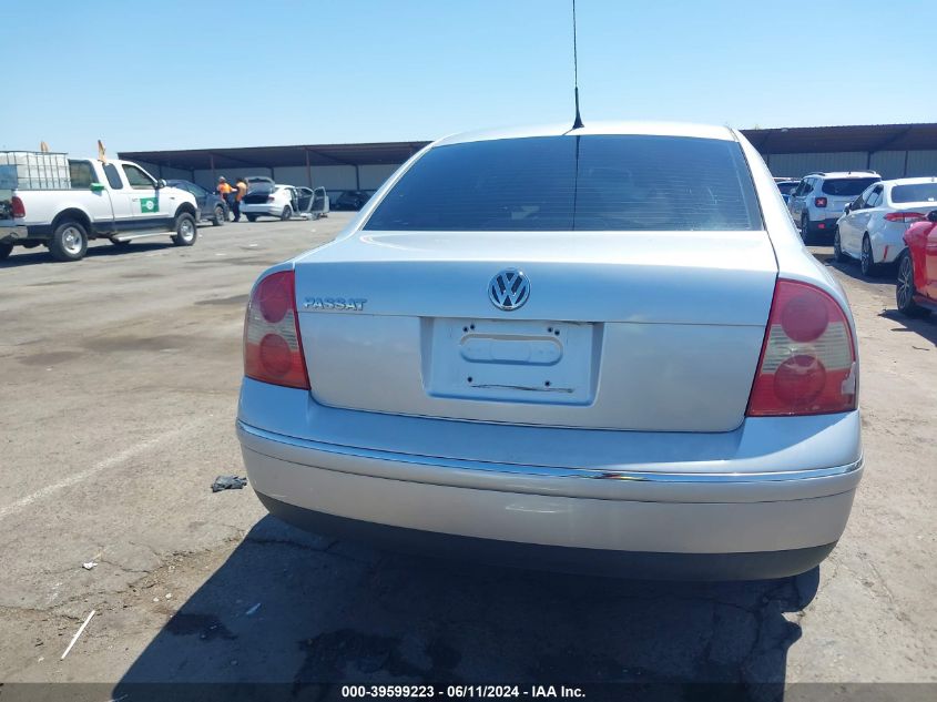 2003 Volkswagen Passat Gls VIN: WVWPD63B13P036262 Lot: 39599223