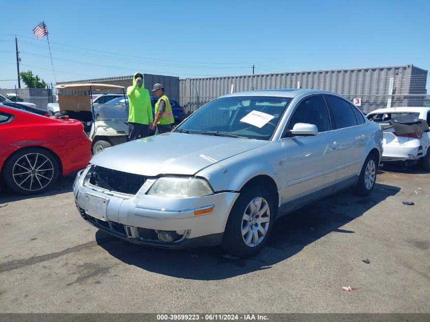 2003 Volkswagen Passat Gls VIN: WVWPD63B13P036262 Lot: 39599223