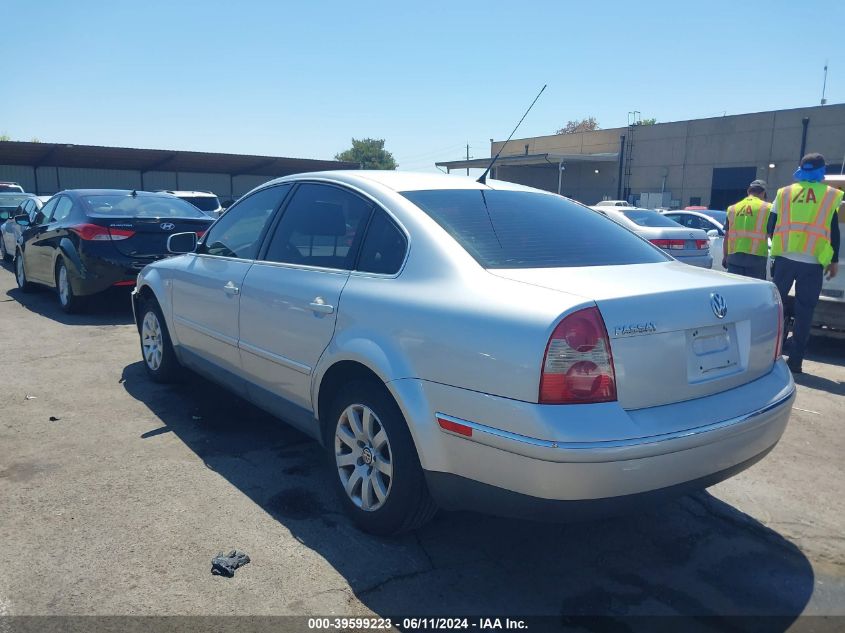 2003 Volkswagen Passat Gls VIN: WVWPD63B13P036262 Lot: 39599223