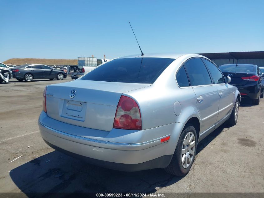 2003 Volkswagen Passat Gls VIN: WVWPD63B13P036262 Lot: 39599223