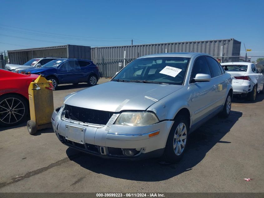 2003 Volkswagen Passat Gls VIN: WVWPD63B13P036262 Lot: 39599223