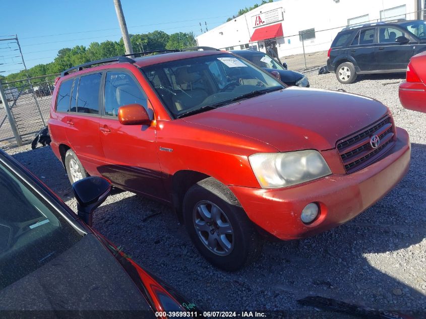 2003 Toyota Highlander Limited V6 VIN: JTEGF21A630108994 Lot: 39599311