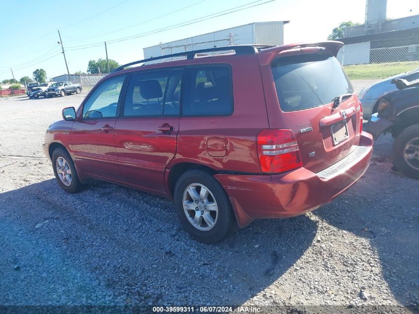 2003 Toyota Highlander Limited V6 VIN: JTEGF21A630108994 Lot: 39599311