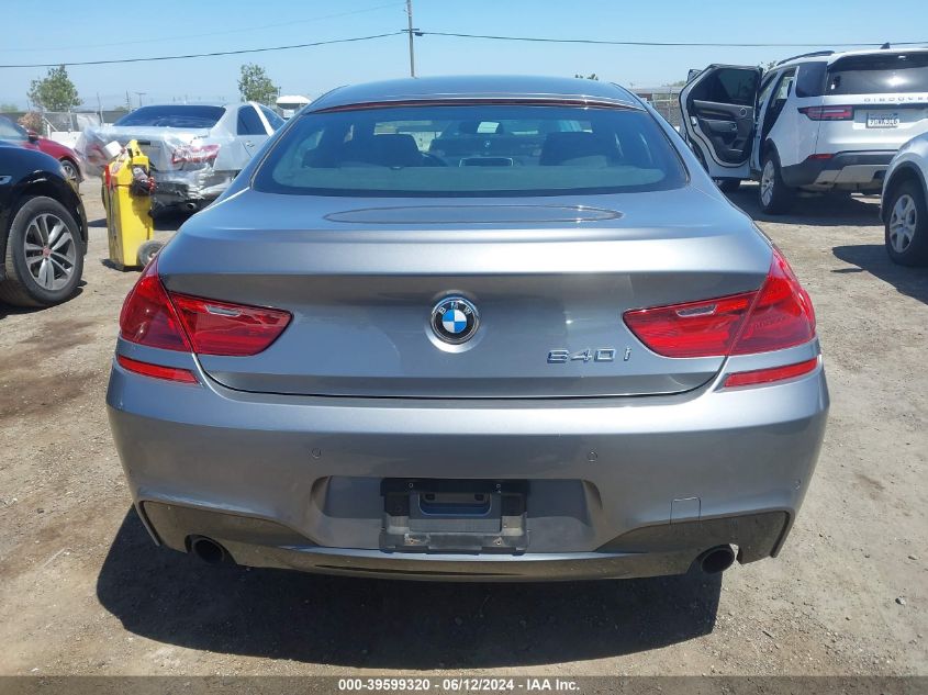 2015 BMW 640I Gran Coupe VIN: WBA6A0C50FD318987 Lot: 39599320