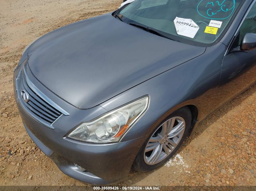 2012 Infiniti G25 Journey VIN: JN1DV6AP7CM810212 Lot: 39599426