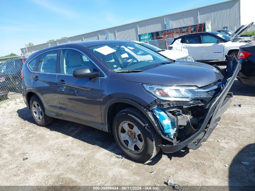 2015 Honda Cr-V Lx VIN: 2HKRM4H30FH607156 Lot: 39599434