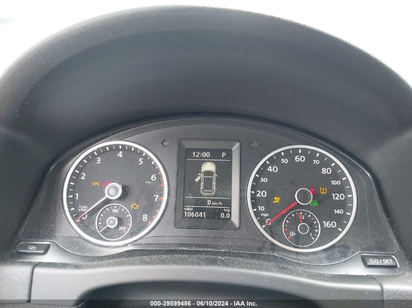 2012 Volkswagen Tiguan S VIN: WVGAV7AX8CW522706 Lot: 39599486