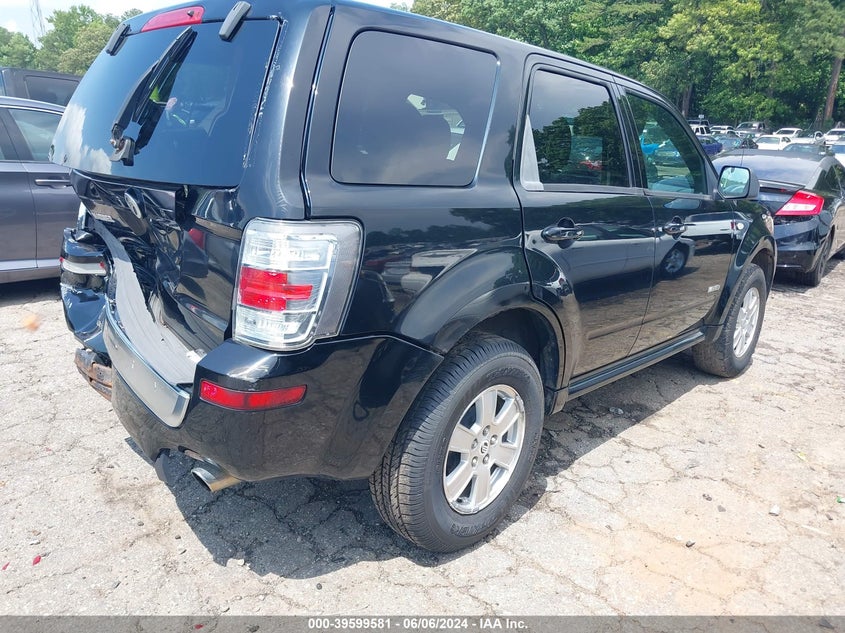 2008 Mercury Mariner I4 VIN: 4M2CU81ZX8KJ30407 Lot: 39599581