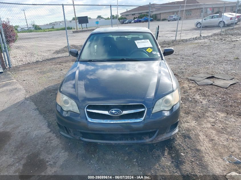 2009 Subaru Legacy 2.5I VIN: 4S3BL616197218846 Lot: 39599614