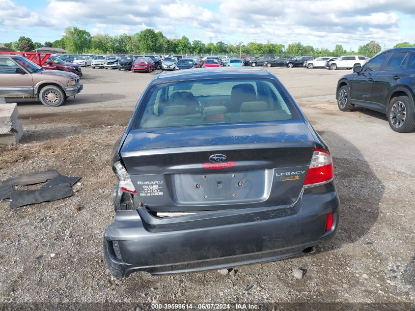 2009 Subaru Legacy 2.5I VIN: 4S3BL616197218846 Lot: 39599614
