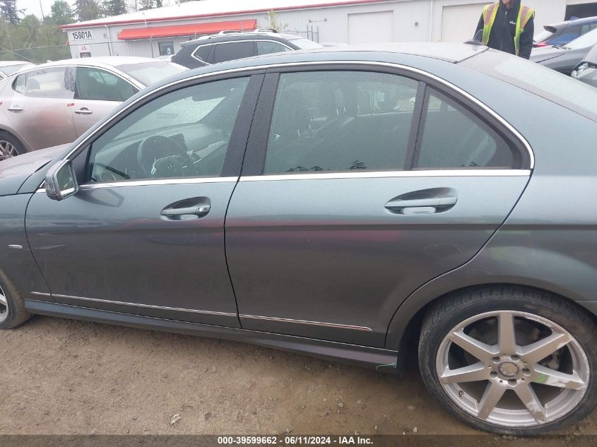 2012 Mercedes-Benz C 250 Luxury/Sport VIN: WDDGF4HB2CA718793 Lot: 39599662