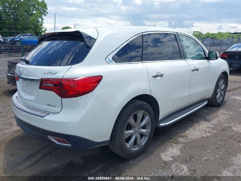 2016 Acura Mdx Advance VIN: 5FRYD4H9XGB019263 Lot: 39599681