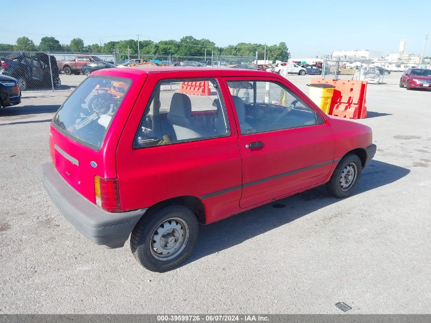 1991 Ford Festiva L VIN: KNJPT05H0M6139341 Lot: 39599726