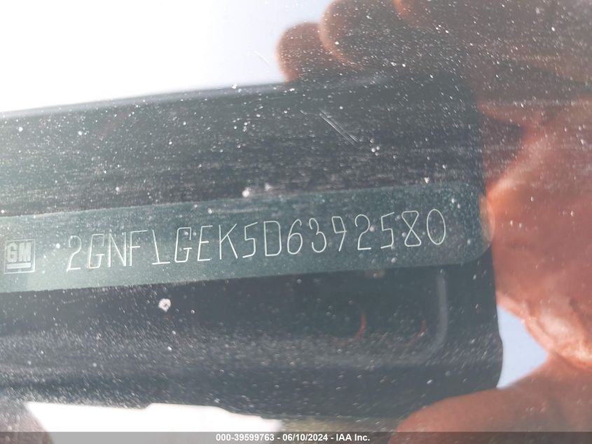 2013 Chevrolet Equinox Ltz VIN: 2GNFLGEK5D6392580 Lot: 39599763