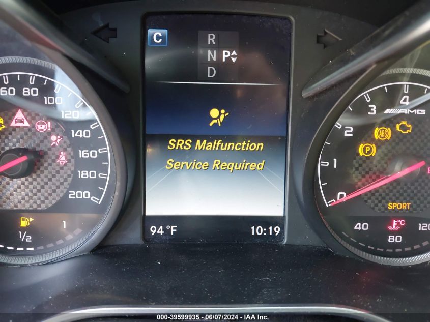 2017 Mercedes-Benz Amg C 63 VIN: 55SWF8GB1HU209239 Lot: 39599935