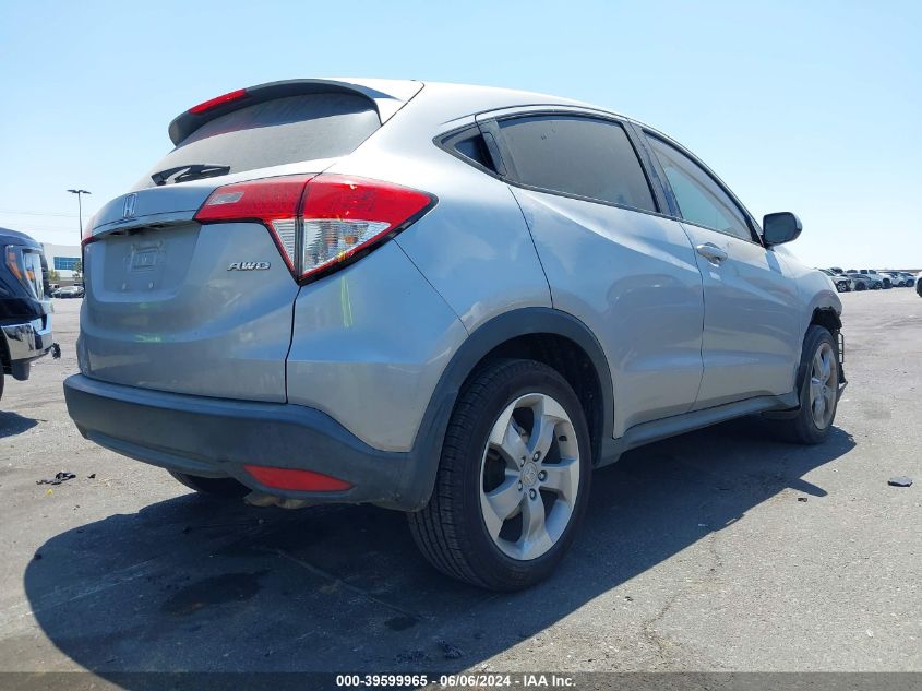 2020 Honda Hr-V Awd Lx VIN: 3CZRU6H38LG700548 Lot: 39599965