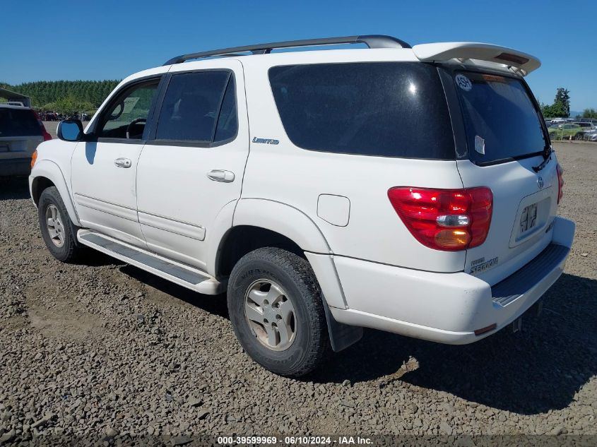 2002 Toyota Sequoia Limited V8 VIN: 5TDBT48A92S098949 Lot: 39599969