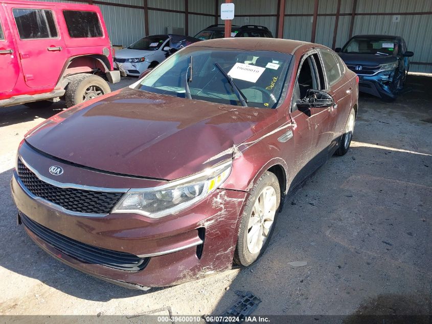 2016 Kia Optima Lx VIN: 5XXGT4L31GG045329 Lot: 39600010