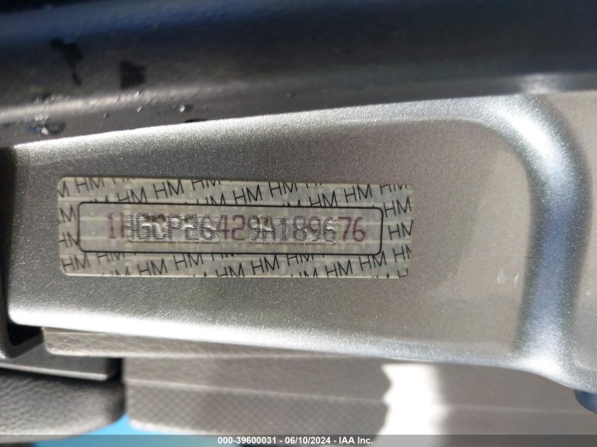 2009 Honda Accord 2.4 Lx-P VIN: 1HGCP26429A189676 Lot: 39600031
