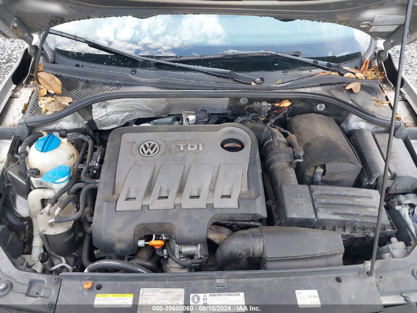 2012 Volkswagen Passat 2.0L Tdi Se VIN: 1VWBN7A31CC104461 Lot: 39600060