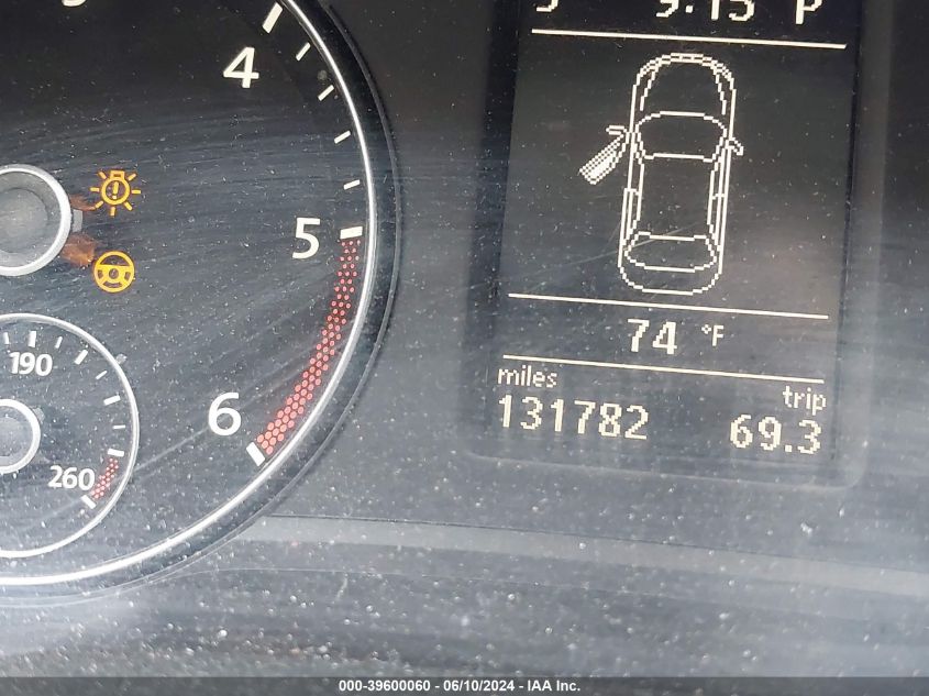 2012 Volkswagen Passat 2.0L Tdi Se VIN: 1VWBN7A31CC104461 Lot: 39600060