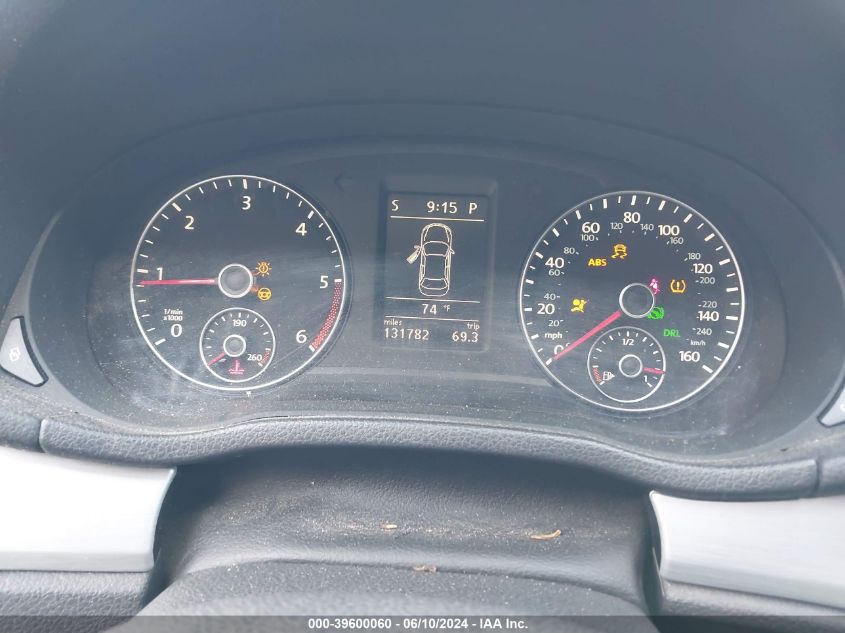 2012 Volkswagen Passat 2.0L Tdi Se VIN: 1VWBN7A31CC104461 Lot: 39600060