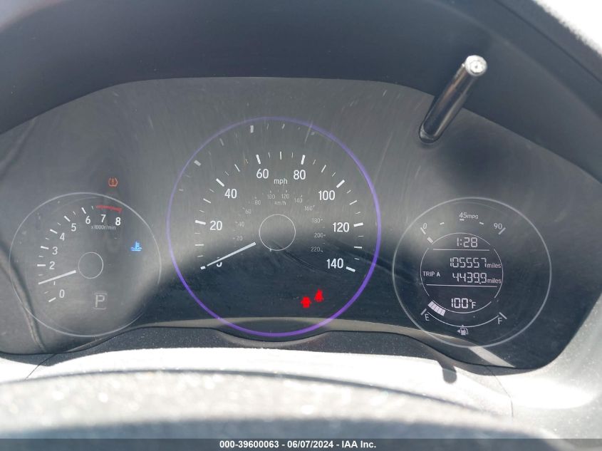 2017 Honda Hr-V Lx VIN: 3CZRU5H36HG701683 Lot: 39600063