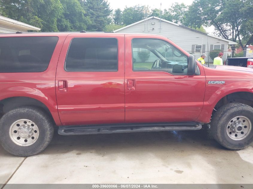 2000 Ford Excursion Xlt VIN: 1FMNU41S8YEC87857 Lot: 39600066