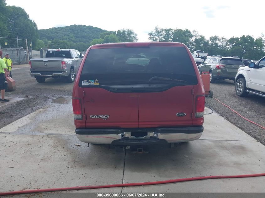 2000 Ford Excursion Xlt VIN: 1FMNU41S8YEC87857 Lot: 39600066