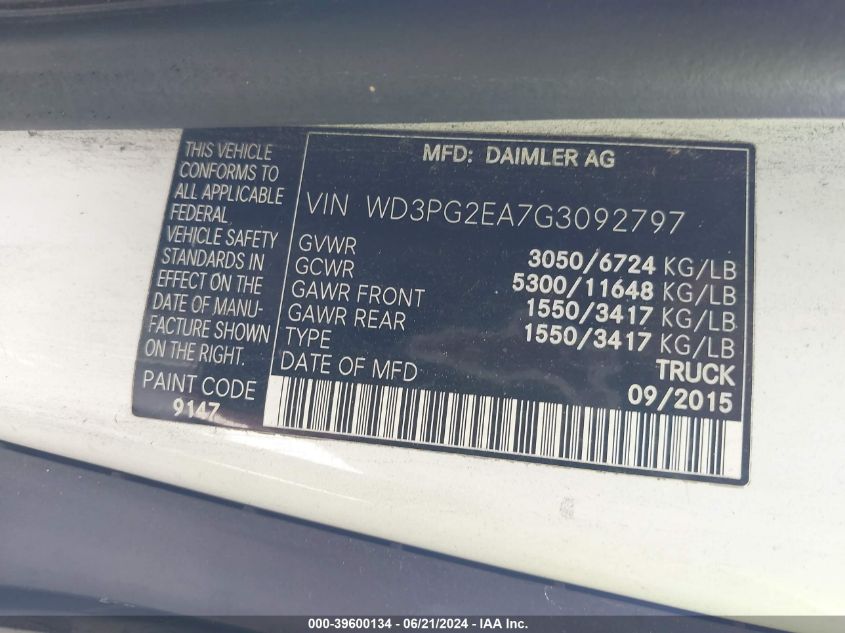 WD3PG2EA7G3092797 2016 Mercedes-Benz Metris