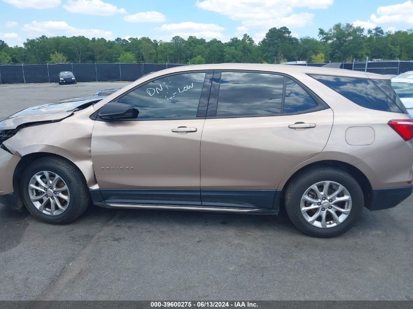 2019 Chevrolet Equinox Ls VIN: 2GNAXHEV6K6189774 Lot: 39600275