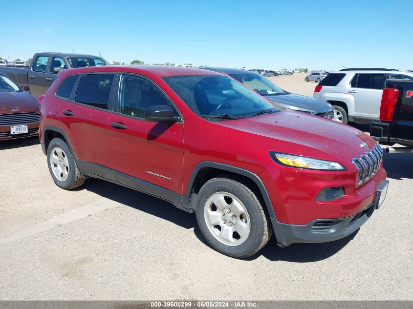 2016 Jeep Cherokee Sport VIN: 1C4PJMAB7GW313914 Lot: 39600299