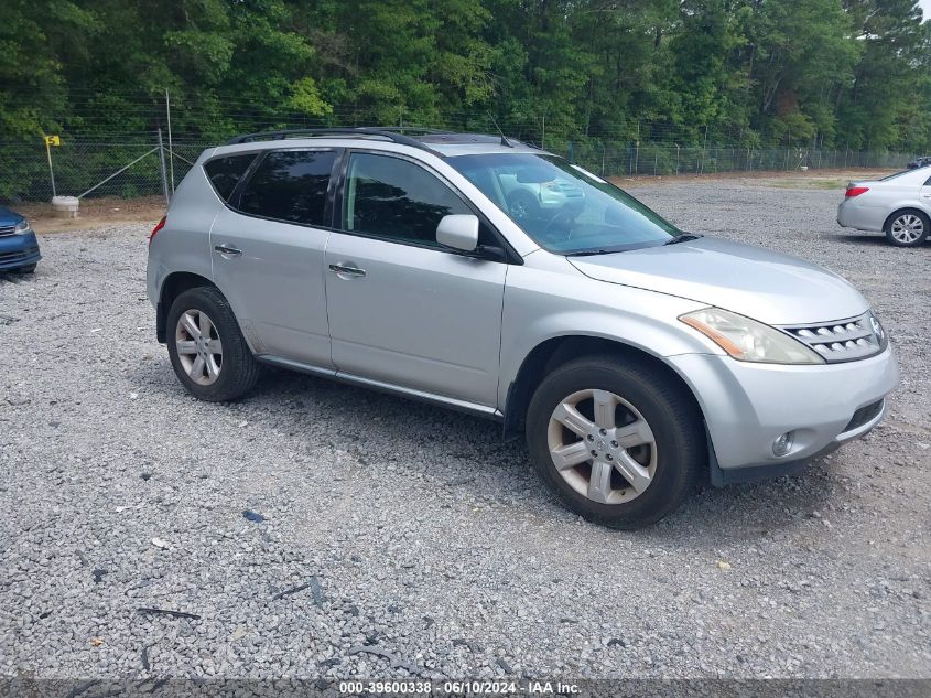 2006 Nissan Murano Sl VIN: JN8AZ08T16W428761 Lot: 39600338