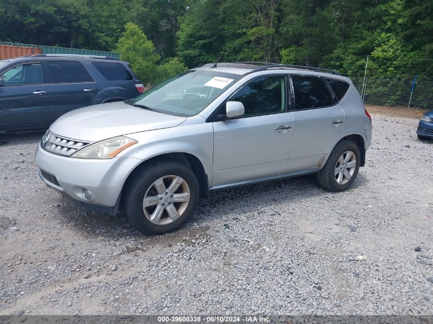 2006 Nissan Murano Sl VIN: JN8AZ08T16W428761 Lot: 39600338