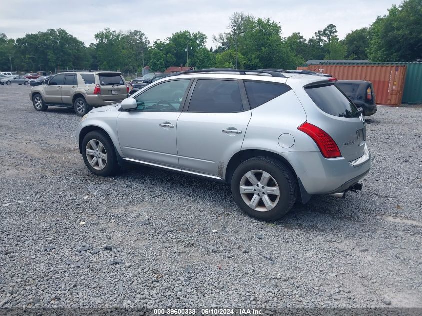 2006 Nissan Murano Sl VIN: JN8AZ08T16W428761 Lot: 39600338