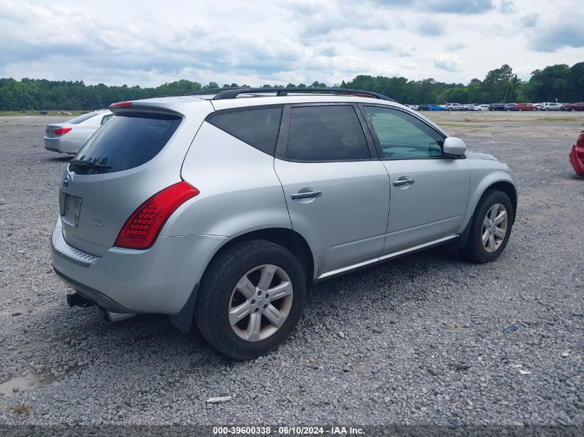 2006 Nissan Murano Sl VIN: JN8AZ08T16W428761 Lot: 39600338