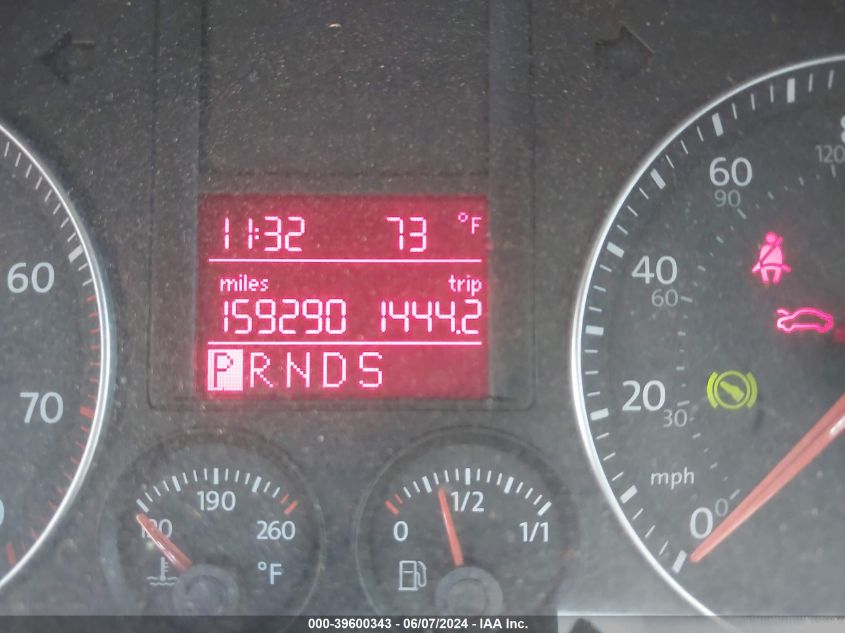 2009 Volkswagen Jetta Se VIN: 3VWRZ71K49M093943 Lot: 39600343