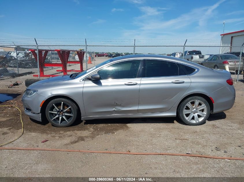 2015 Chrysler 200 Limited VIN: 1C3CCCAB9FN733900 Lot: 39600365