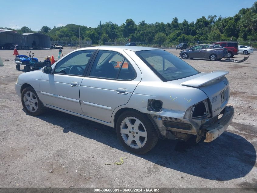 2006 Nissan Sentra 1.8S VIN: 3N1CB51D96L603937 Lot: 39600381