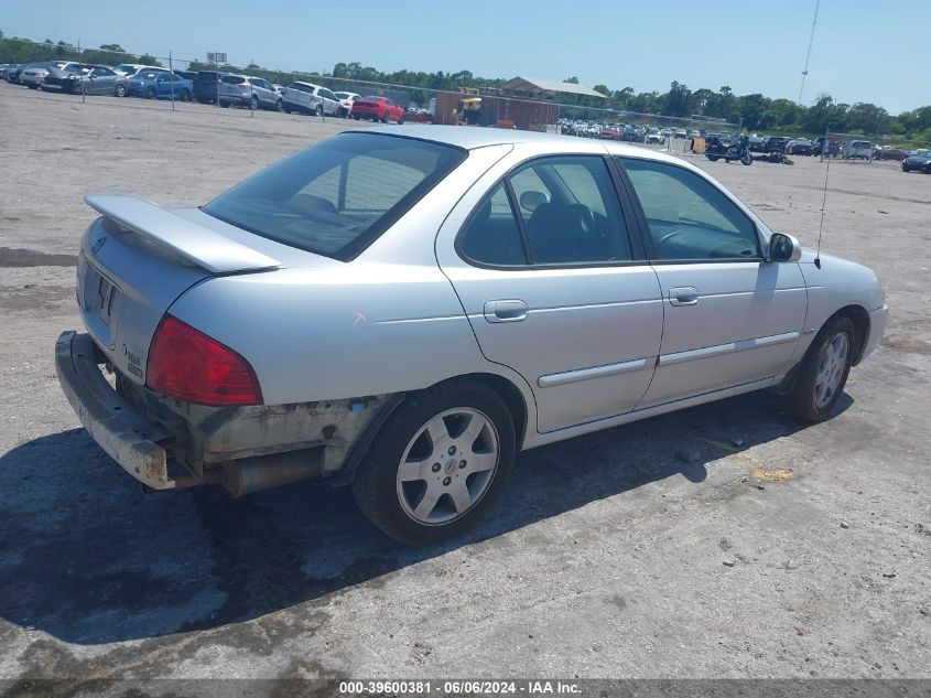 2006 Nissan Sentra 1.8S VIN: 3N1CB51D96L603937 Lot: 39600381