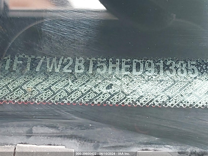 2017 Ford F-250 Xlt VIN: 1FT7W2BT5HED91385 Lot: 39600422