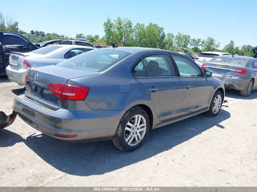 2015 Volkswagen Jetta 2.0L S VIN: 3VW2K7AJ8FM243500 Lot: 39600437