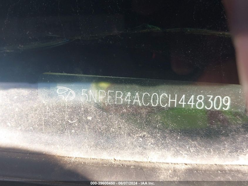 5NPEB4AC0CH448309 2012 Hyundai Sonata Gls